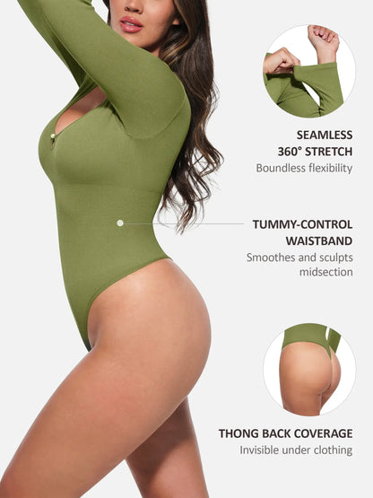 Willluxe Seamless Ribbed Bodysuit