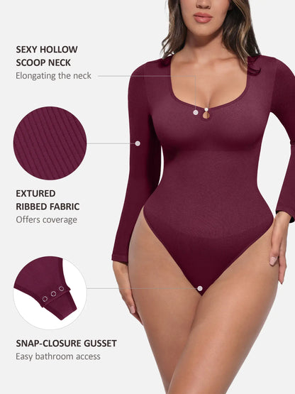 Willluxe Seamless Ribbed Bodysuit