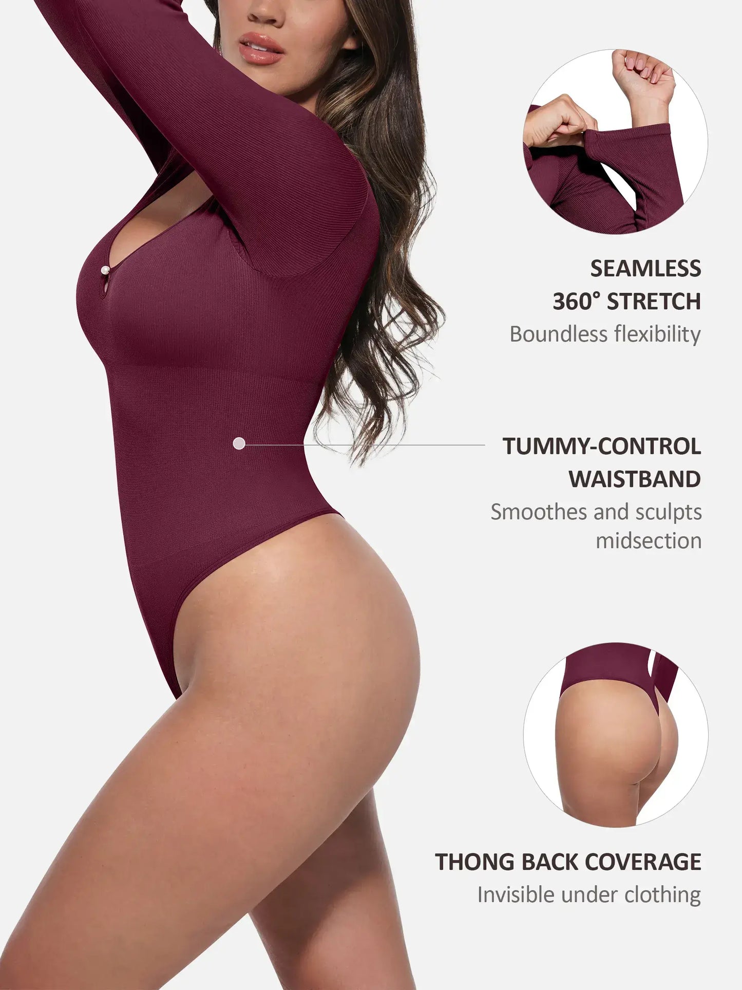 Willluxe Seamless Ribbed Bodysuit