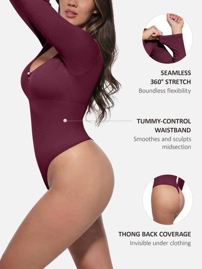 Willluxe Seamless Ribbed Bodysuit