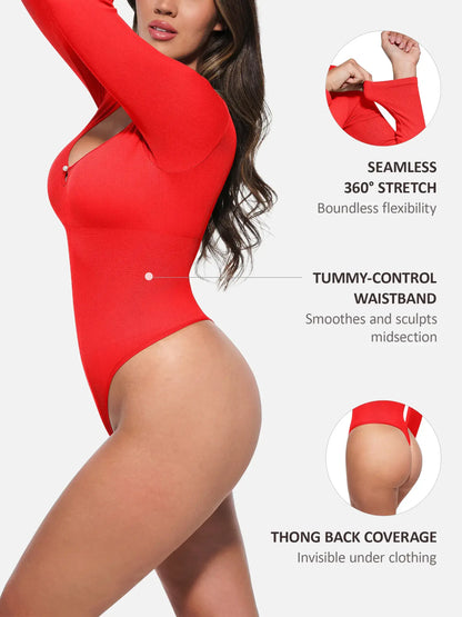 Willluxe Seamless Ribbed Bodysuit