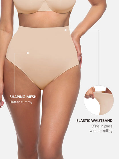 Willluxe Built-in Elastic Mid-Waist Shaping Panties