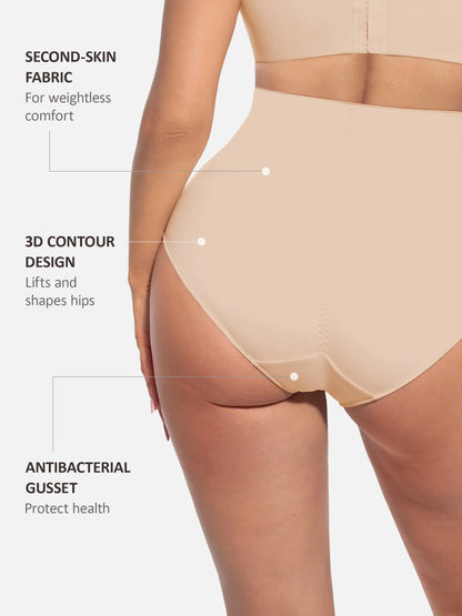 Willluxe Built-in Elastic Mid-Waist Shaping Panties