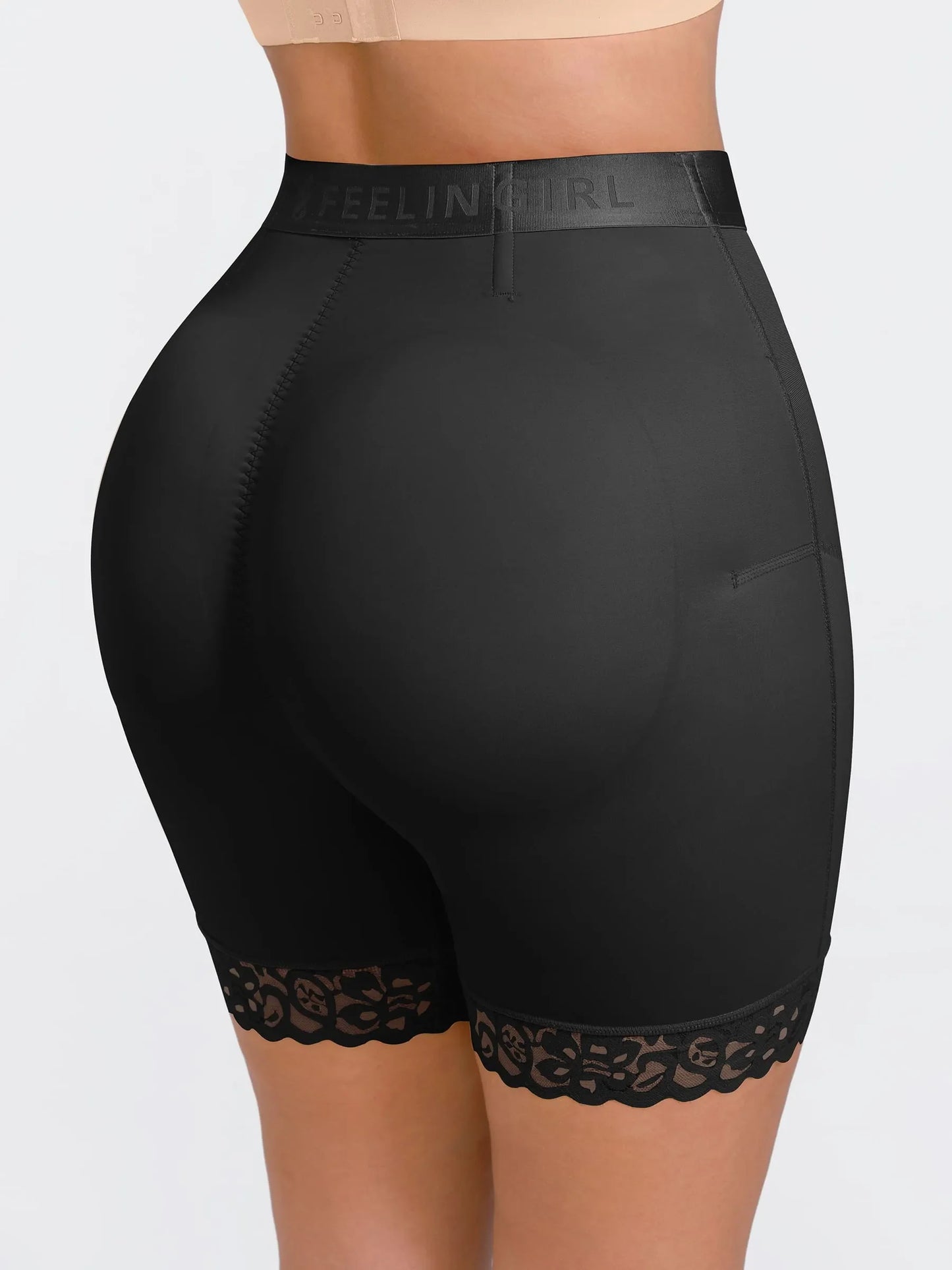 Willluxe Front-Zip Mid-Waist Shapewear Shorts