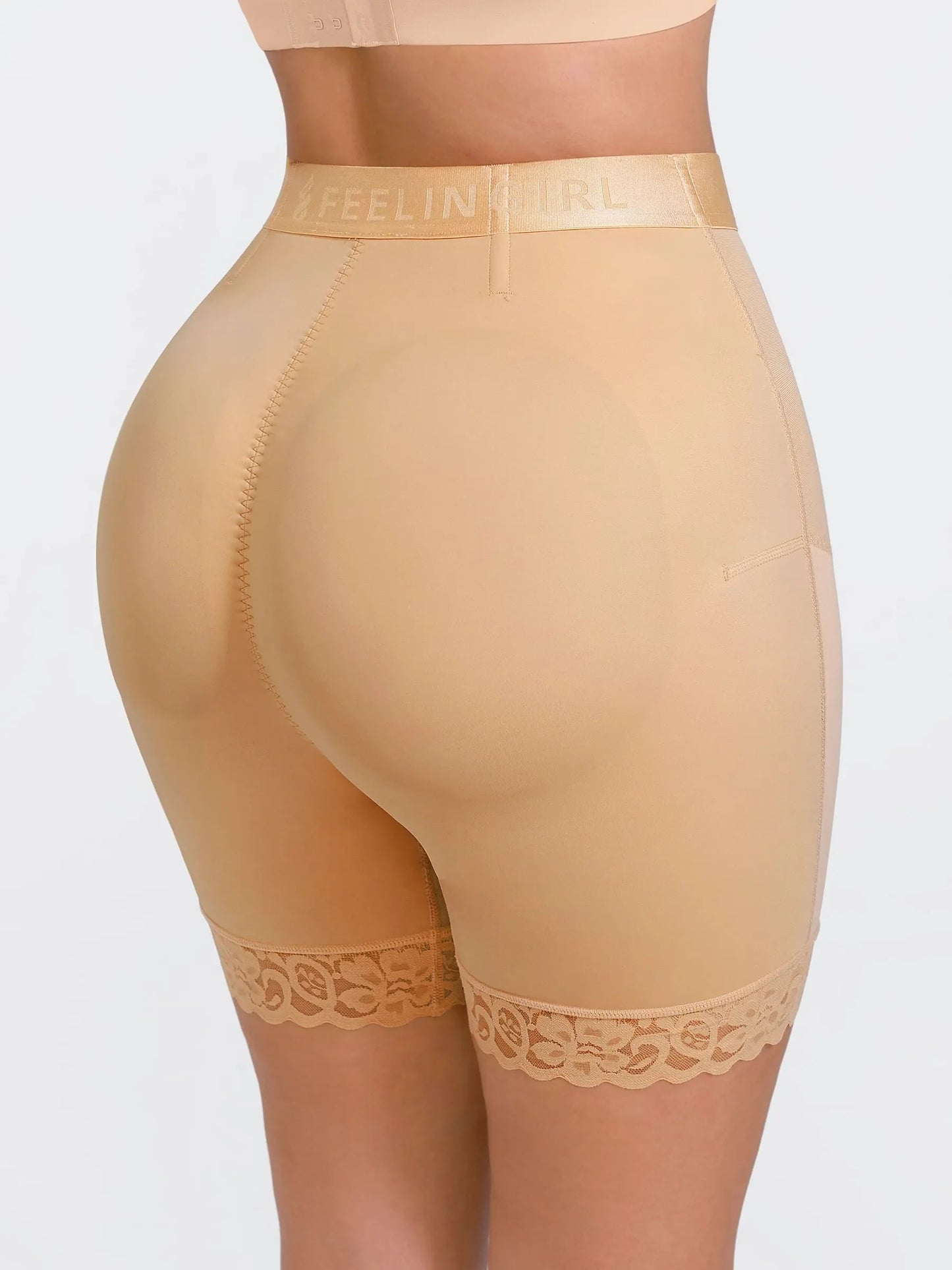 Willluxe Front-Zip Mid-Waist Shapewear Shorts