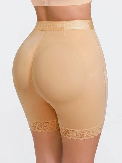 Willluxe Front-Zip Mid-Waist Shapewear Shorts