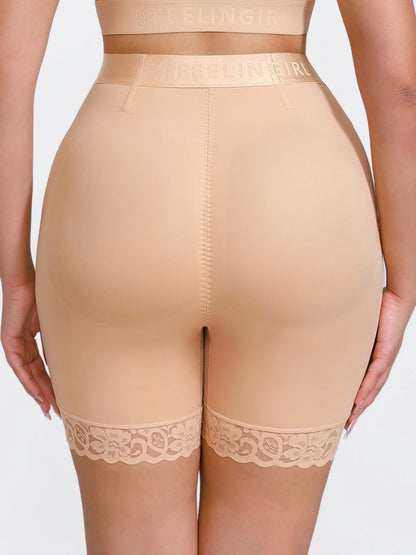 Willluxe Front-Zip Mid-Waist Shapewear Shorts
