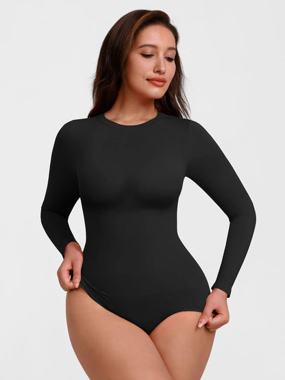 Willluxe Seamless Crew Neck Short Sleeve Bodysuit