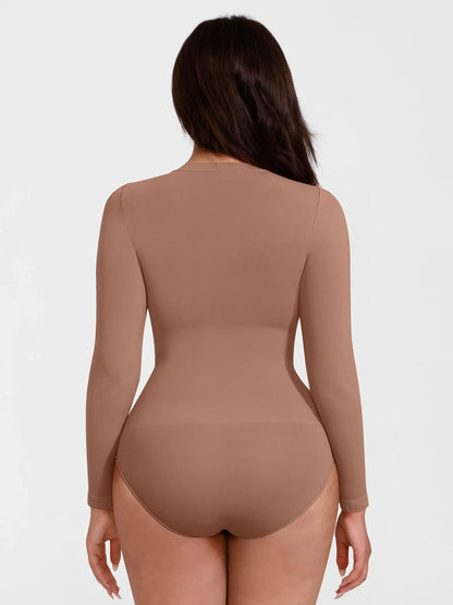 Willluxe Seamless Crew Neck Short Sleeve Bodysuit