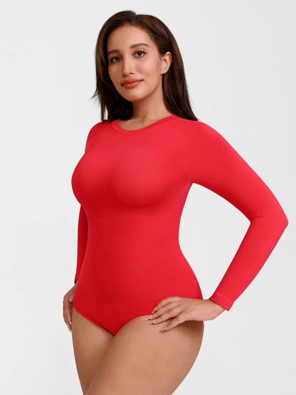 Willluxe Seamless Crew Neck Short Sleeve Bodysuit