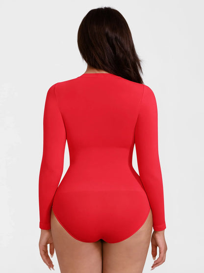 Willluxe Seamless Crew Neck Short Sleeve Bodysuit