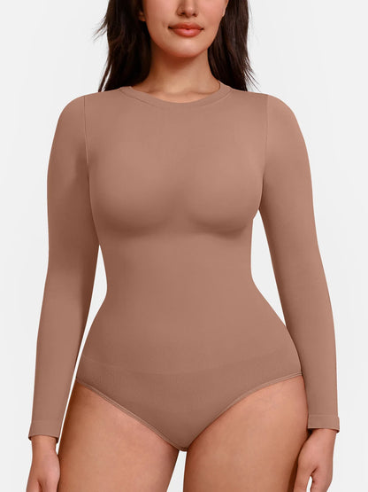 Willluxe Seamless Crew Neck Short Sleeve Bodysuit
