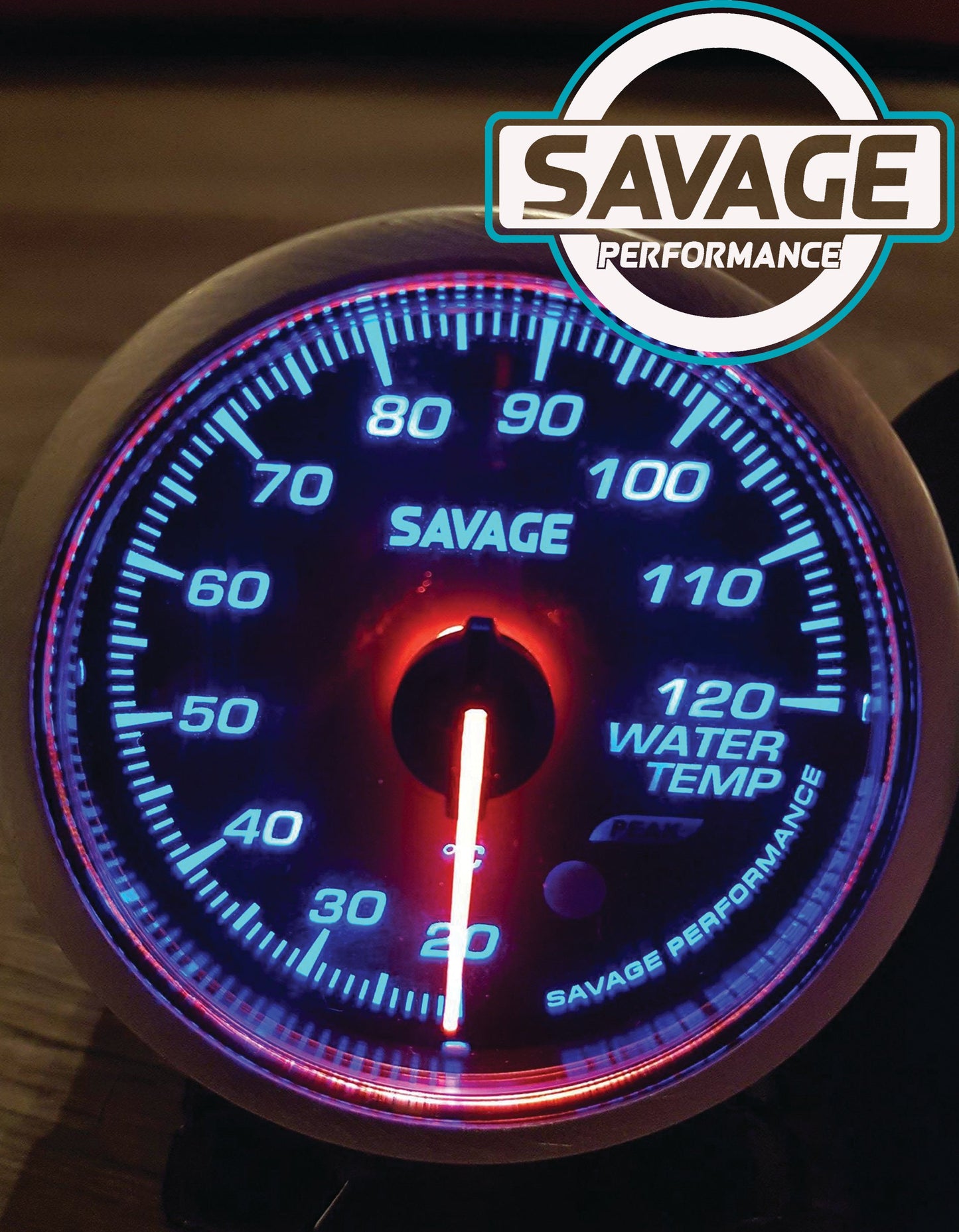 60mm Savage Water Temperature Gauge 7 Colours *Savage Performance*
