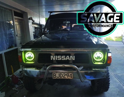 7 Inch RAINBOW HALO Round LED Headlights *Savage Performance*
