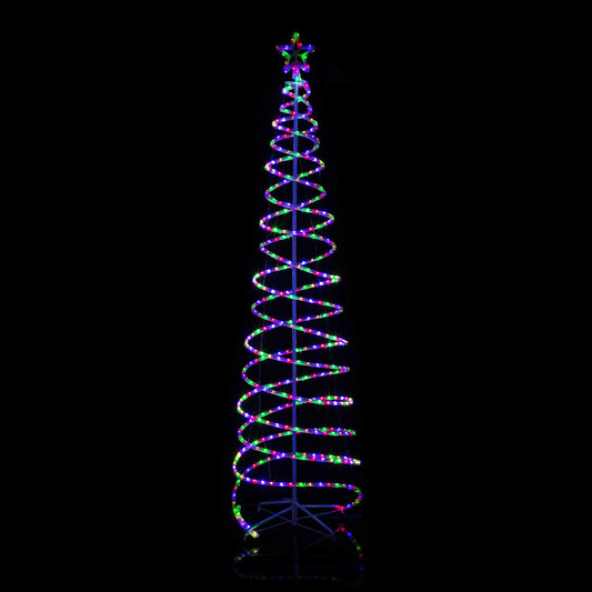 Lexi Lighting 2.1m LED Double Spiral Tree - Multicolour