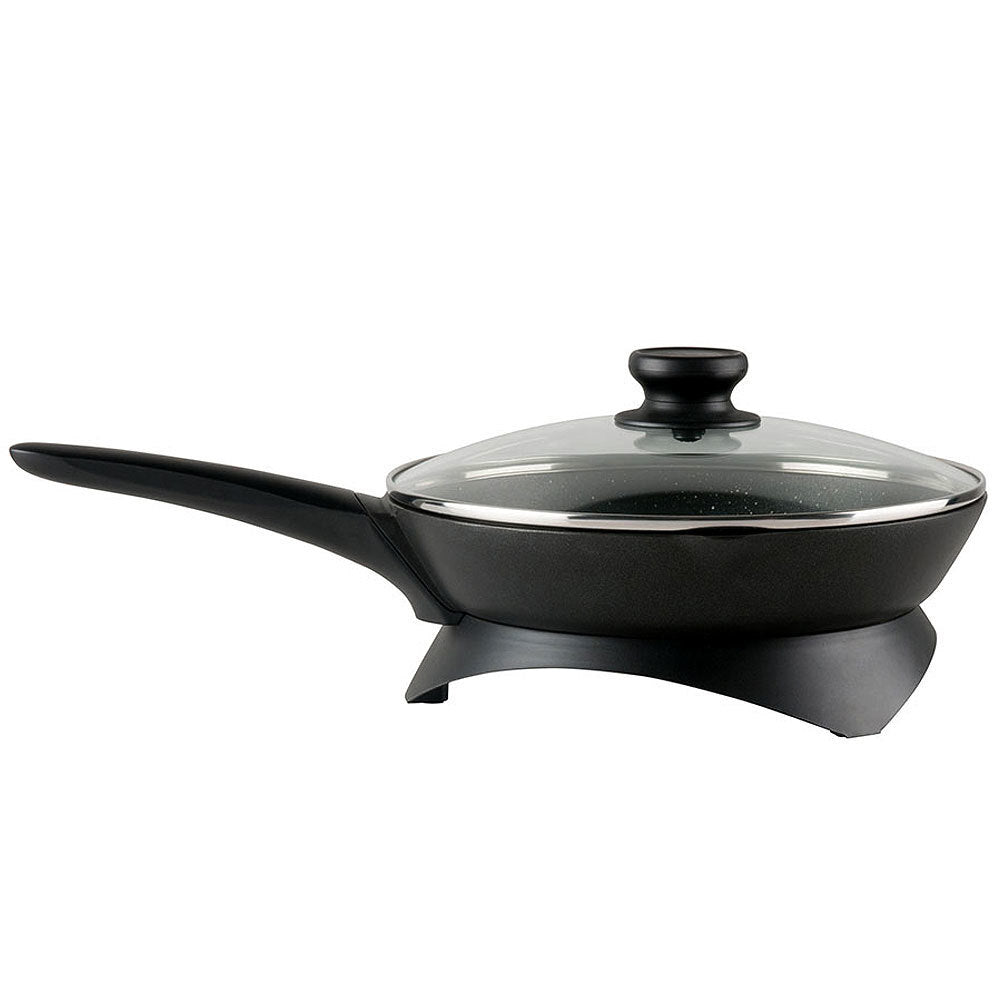 Westinghouse 26cm 1200W Non-Stick Electric Skillet with Glass Lid (Black)
