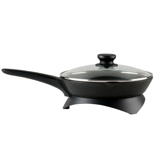 Westinghouse 26cm 1200W Non-Stick Electric Skillet with Glass Lid (Black)