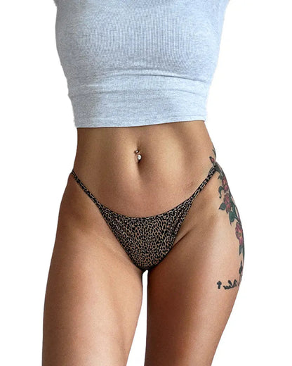 WILLLUXE® ForLove – Animal Print Thin Strap Thong