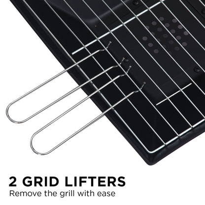 Wallaroo Portable 2-in-1 Outdoor Fire Pit with Cover for BBQ & Camping