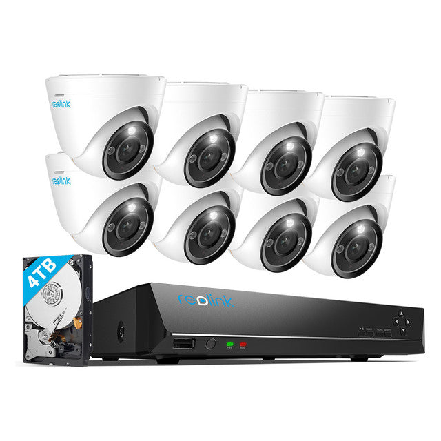 Reolink 12MP PoE Security Kit 16-Channel NVR with Built-in 4TB HDD&24/7 Recording