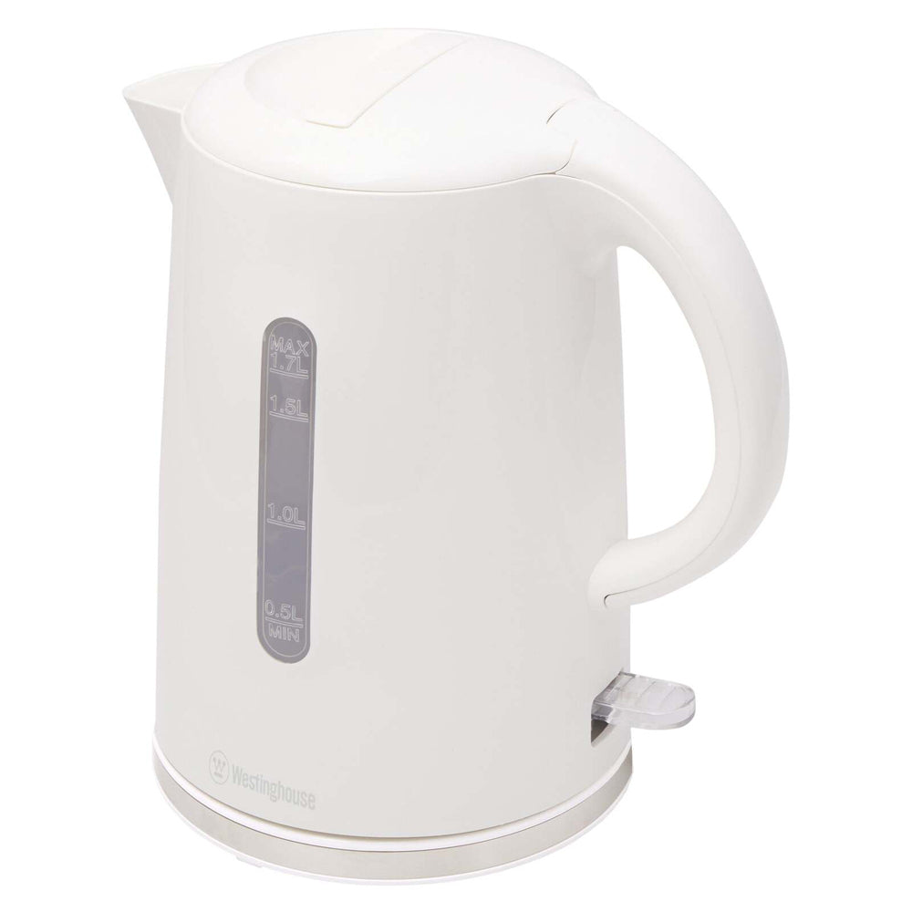 Westinghouse Electric Tea/Coffee Water Kettle 1.7L & 2 Slice Toaster (White Set)