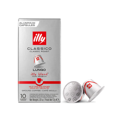 Illy Nespresso Compatible Espresso Capsules Lungo Classic Roast  10x10pc