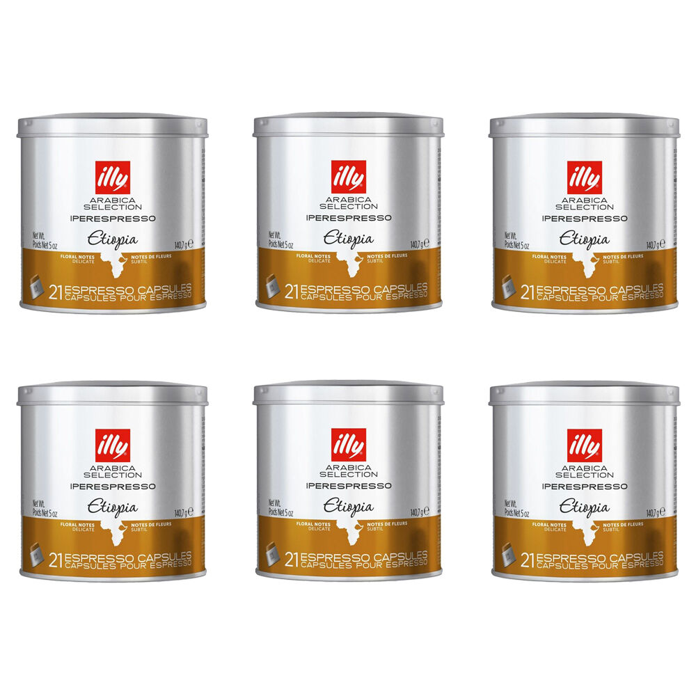 Illy Arabica Selection Ethiopia iperEspresso Capsules/Pods 140g 6x21pcs