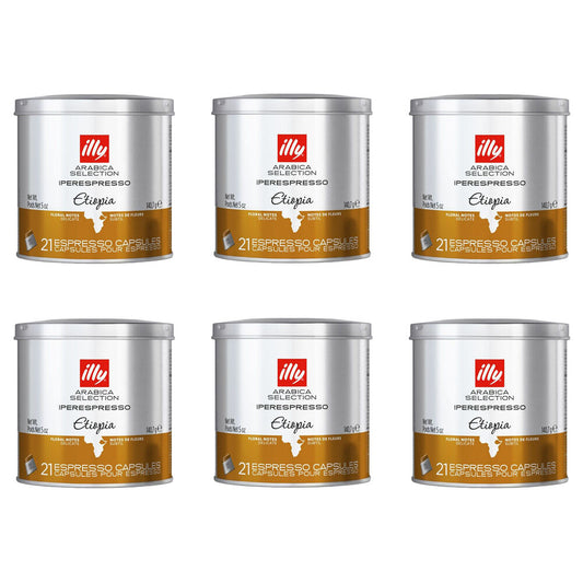 Illy Arabica Selection Ethiopia iperEspresso Capsules/Pods 140g 6x21pcs