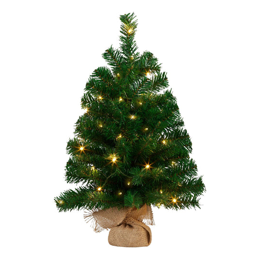 Christabelle 61cm Christmas Tree Chadwick Green Pre-Lit LED Lights Tabletop Mini Small