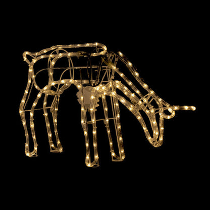 Lexi Lighting 3D Illuminated LED Reindeer Stand Feeding With Motor - Warm White