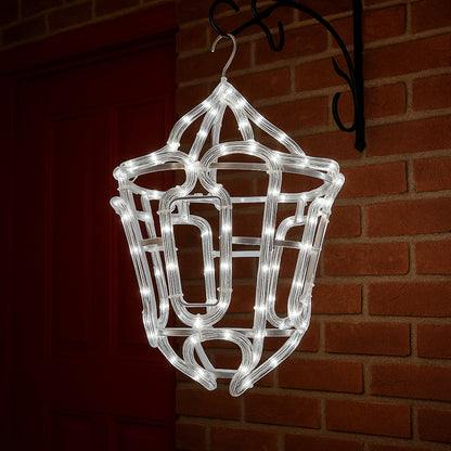 Lexi Lighting 3D Christmas Hanging Lantern Rope Light Silhouette