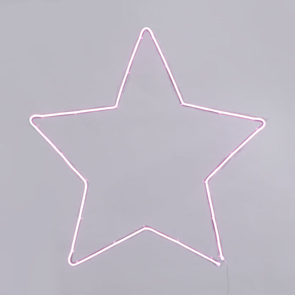 Lexi Lighting Neon Star Sign - Large Pink