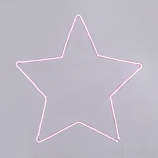 Lexi Lighting Neon Star Sign - Large Pink