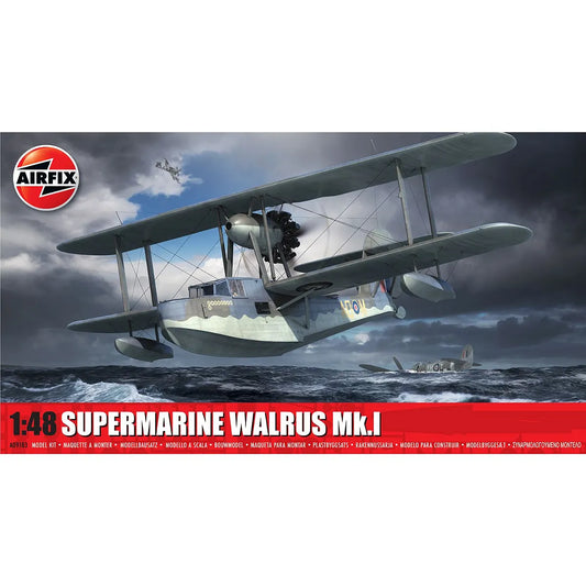 Airfix 1/48 Supermarine Walrus Mk.I Amphibious Biplane Scaled Plastic Model Kit with Australian Decals