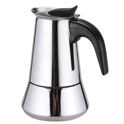 Casabarista Roma Stainless Steel 4 Cups Espresso Coffee Maker Moka Pot Silver