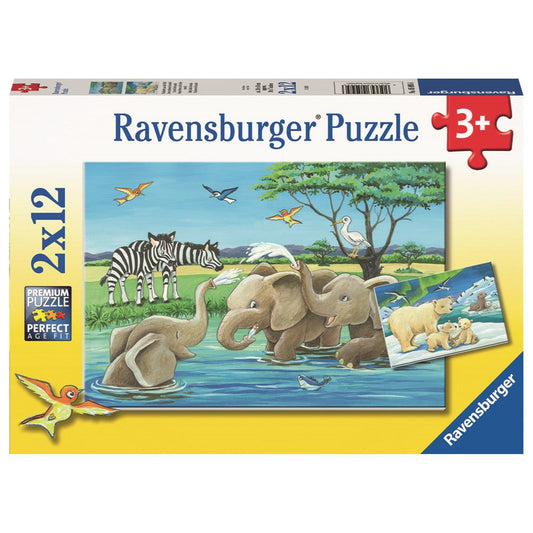 Ravensburger 2x12pc Baby Safari Animals Puzzle