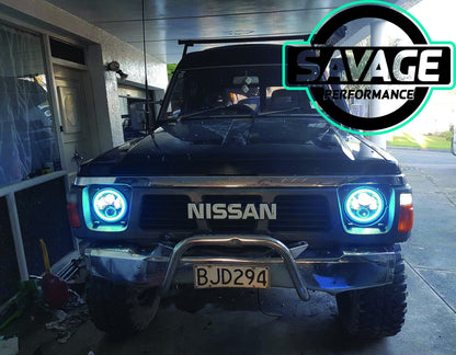 7 Inch RAINBOW HALO Round LED Headlights *Savage Performance*