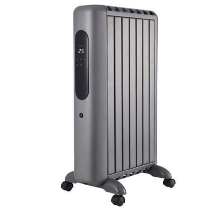 Ausclimate SmartEnclosure Medium 7 Fin 1500W Oil Filled Heater 67.5x42.5cm Grey