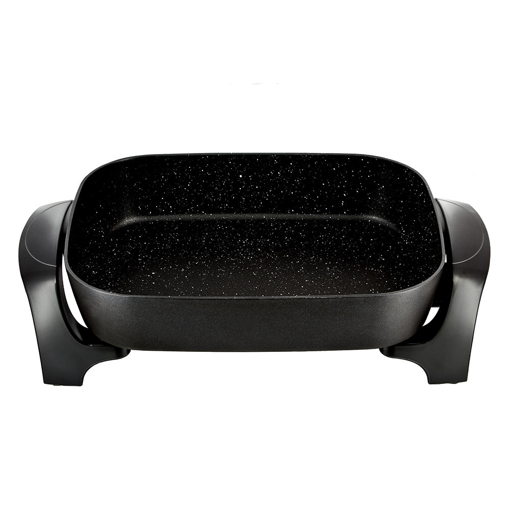 Westinghouse 38cm 2400W Non-Stick Electric Skillet Fry Pan with Glass Lid (Black)