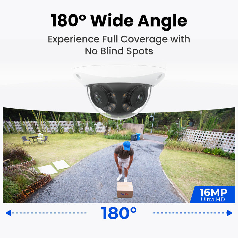 Reolink Dual-Lens 16MP UHD PoE IK10 Camera Motion Track Outdoor