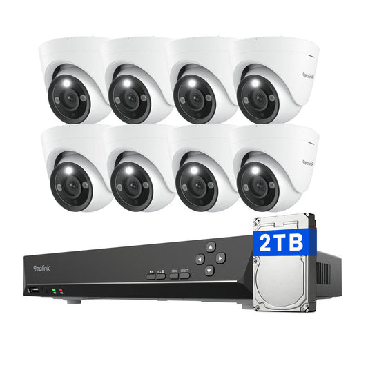 Reolink 24/7 Recording PoE Surveillance System Kit 2MP 8-Channel NVR
