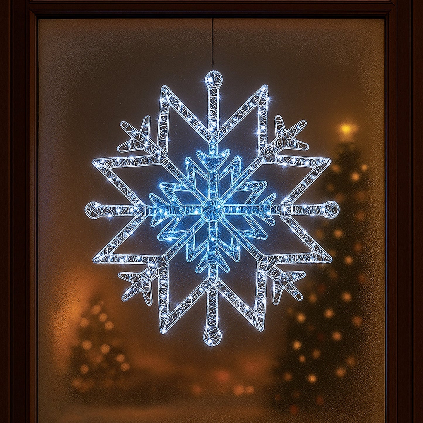 Lexi Lighting Outdoor Micr-LED Christmas Snowflake Silhouette