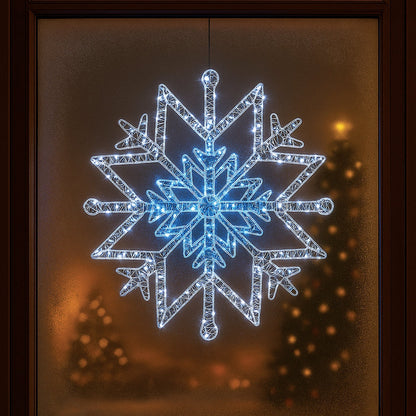 Lexi Lighting Outdoor Micr-LED Christmas Snowflake Silhouette