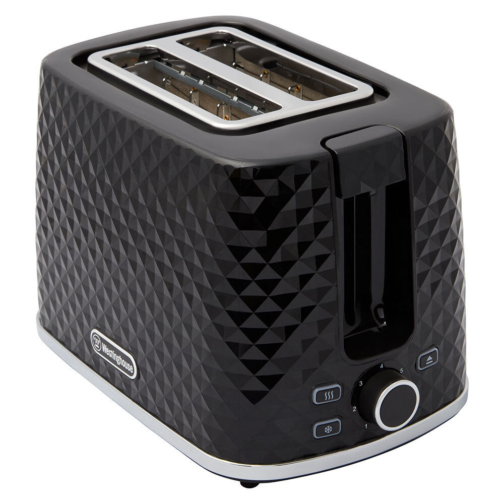 Westinghouse Electric 1.7L 2200W Kettle & 930W 2 Slice Bread Toaster Set (Black)