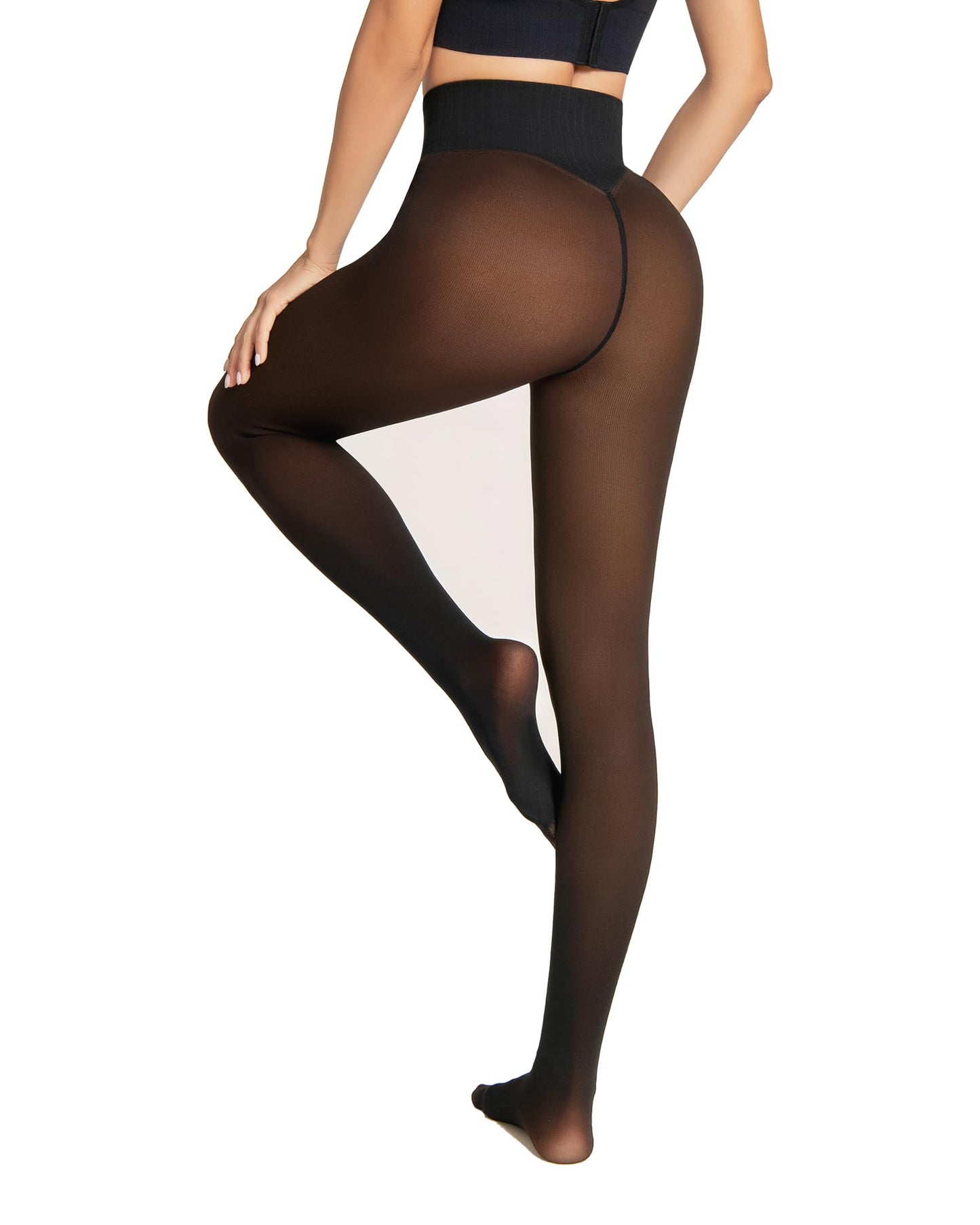 One-Seam & 4 Shades Fleece Lined Tights Willluxe Store