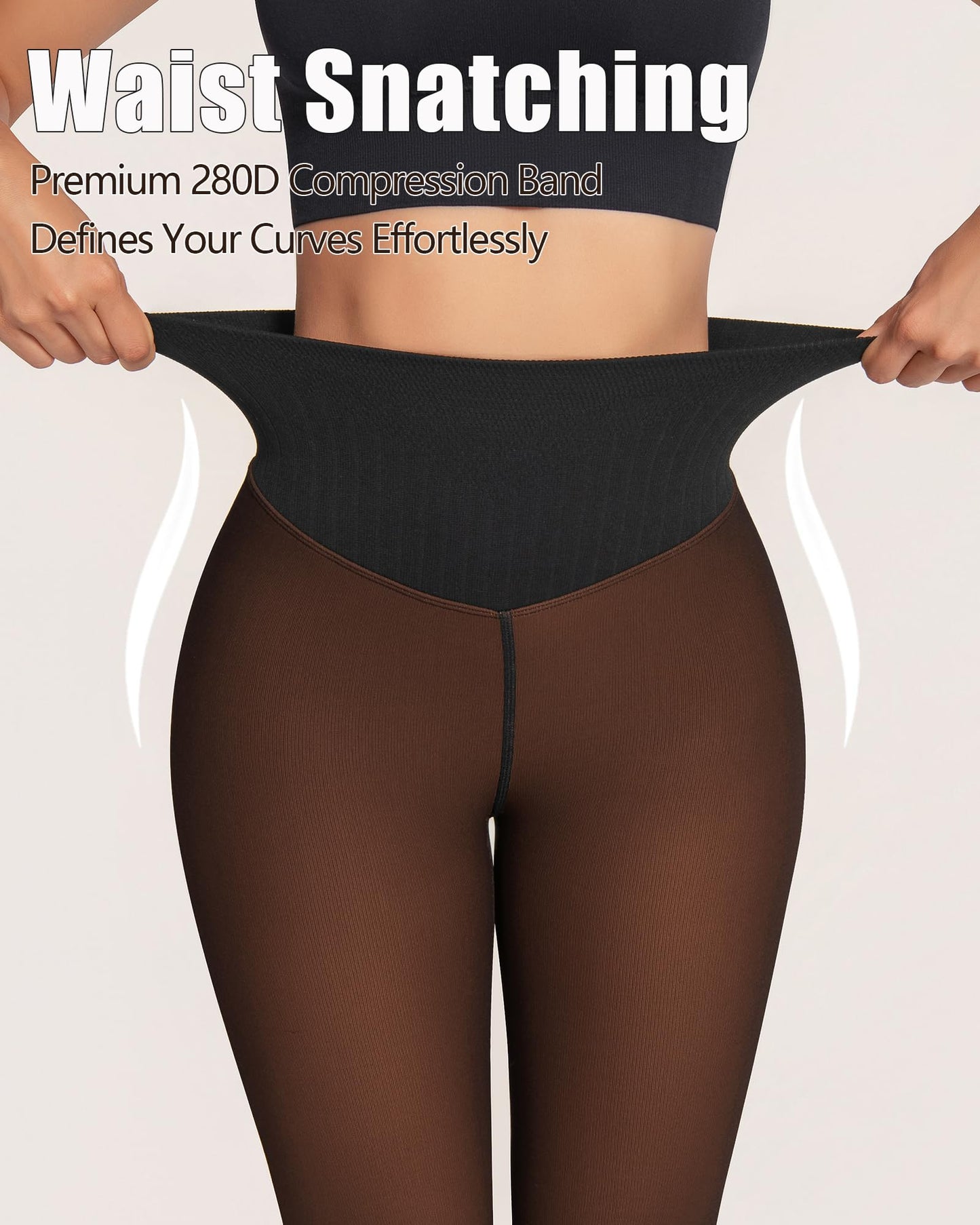 One-Seam & 4 Shades Fleece Lined Tights Willluxe Store
