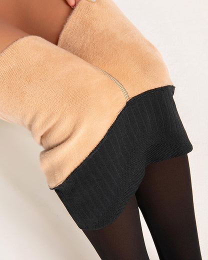 One-Seam & 4 Shades Fleece Lined Tights Willluxe Store