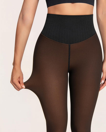 One-Seam & 4 Shades Fleece Lined Tights Willluxe Store