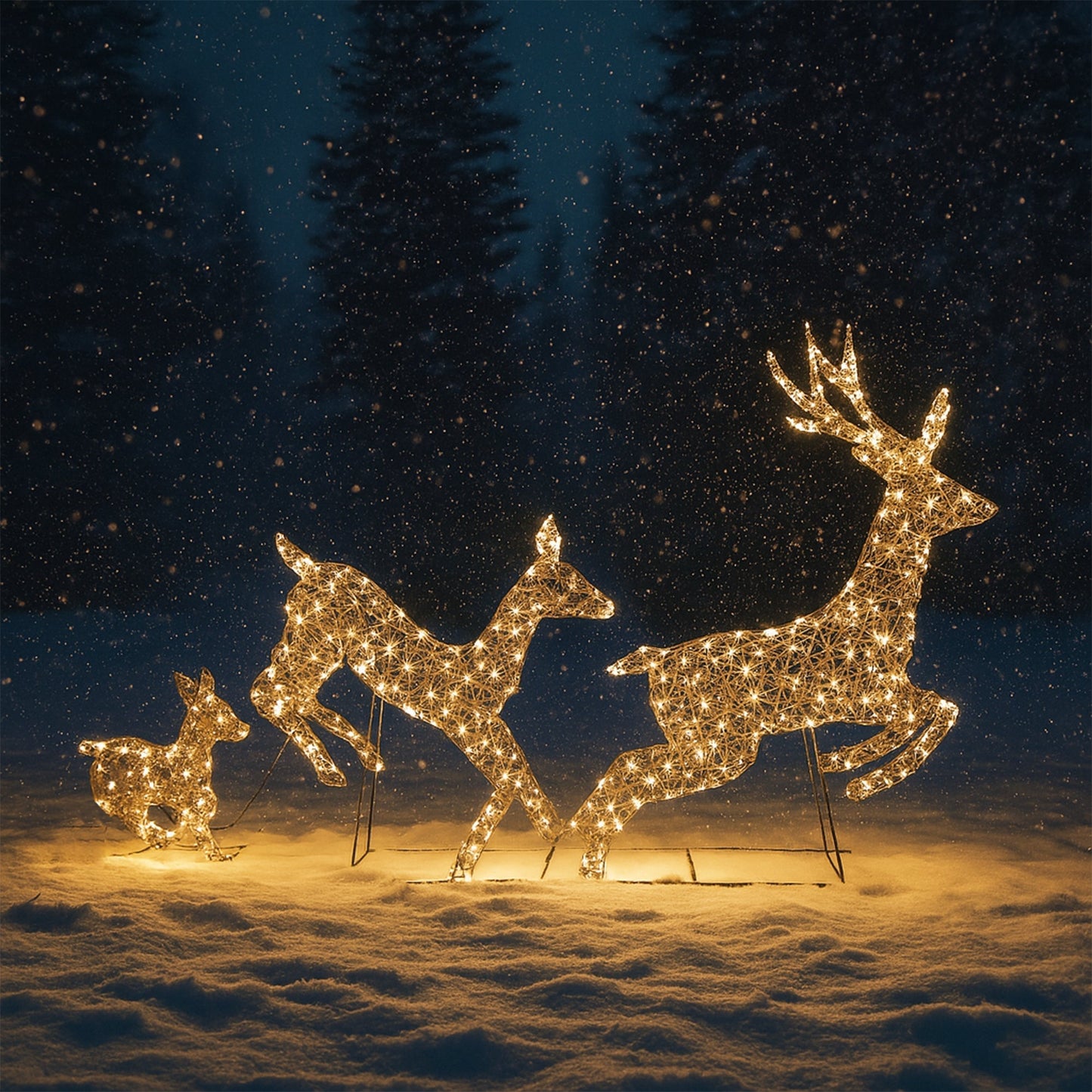 Lexi Lighting LED Reindeer Family Trio