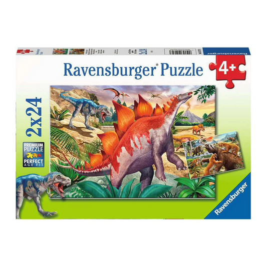 Ravensburger 2x24pc Jurassic Wildlife Puzzle